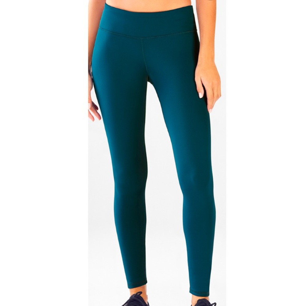 Fabletics Teal Mid-Rise Cold Weather Legging